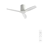 CREATE / WINDCALM S/Ventilador de techo ABS blanco con mando / 40W, Silencioso, Ø112 cm, 6 velocidades, temporizador, función verano-invierno