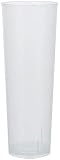 TELEVASO - 200 unidades - Vaso Tubo 300 ml Reutilizable Ligero - Polipropileno (PP) - Color traslúcido - Vaso ecológico Libre de BPA, Ideal para cerveza, cubatas, agua