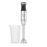 Taurus Bapi 1500 Luxe Batidora de Mano 1500W, 20 Velocidades, Turbo, Inox | Cuchillas de doble efecto que pican hielo, antisalpicaduras y vaso medidor 700 ml