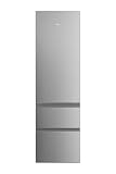 Haier 3D 60 HTR3620ENMG - Frigorífico Combi, Capacidad 414L, Cajones Direct Access, Circular AirFlow, Motor Inverter, Cajón 0º Fresh Zone, Total No Frost, Ancho 60cm, Alto 2,05m, Iluminación LED, Inox