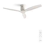 CREATE/WINDCALM/Ventilador de techo ABS blanco con mando / 40W, Silencioso, Ø132 cm, 6 velocidades, temporizador, función verano-invierno
