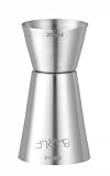 HENDI Jigger doble 25/50ml, BarUp, vaso medidor de cócteles, medidor dosificador de barra, barman, bar, bebidas, cocktails, ø43x(H)85mm, acero inoxidable