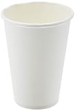 HEKU 30903: 50 vasos de papel blanco, 0,2 l, fibra fresca con revestimiento