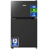 CHiQ 66L Frigorífico Combi con Clase D & Congelador Superior & 37dB Negro | 44L+22L, 2 estantes cristal, 1 estante puerta, control temp. 7 niveles, compresor Inverter, tapa resistente, CTM68LGD(U)