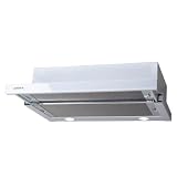 Edesa ECT-6411 WH Campana Extractora Telescópica de 60 cm, 390 m³/h, 2 Velocidades, Mandos Mecánicos, Iluminación LED, Filtros Lavables, Clase C, Blanca
