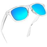 Joopin Gafas de Sol Mujer y Hombre Polarizadas Protección UV400 Claro Azul | Cuadradas, Clásicas, Estilo de Moda, Unisex, Lentes TAC, Conducir, Playa, Viajes, Ciclismo, Running, Pesca, Golf, Deportes