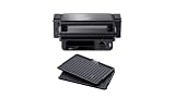 Braun MultiGrill 5 3 Posiciones de Cocción Plancha Eléctrica Negro/Metal | Control Electrónico y Bandeja Recoge Grasa Extraible, Placas Extraibles y Lavables en Lavavajillas, 2000W, CG 5010