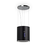 Klarstein Campana Isla Cocina, Extractor para Islas, Campana Isla Techo Flujo Aire 522m³/h, Extractora Diseño Candelabro, Extractor Humos Cocina con Filtros de Carbón Activo