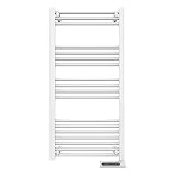 Cecotec Radiador Toallero Eléctrico Bajo Consumo Ready Warm 9200 Smart Towel White. 750 W, Pantalla LED, Control táctil, Temporizador, 3 Modos, Sistemas de Seguridad
