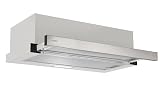 Candy CBT6130/3X, Campana Telescópica 60 CM, 2 Niveles de Potencia, 125W, 264M3/H, Filtros de Carbono, Panel Aluminio Antigrasa, Iluminación LED, 53/60DB, Acero Inoxidable