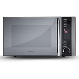 Sogo Horno Microondas con Grill con 5 Niveles de Potencia y 25L de Capacidad - Microondas 1000W con Plato Giratorio, Función Combi-Grill Temporizador y Descongelación, para Cocinar Calentar y Gratinar