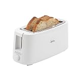Jata JETT1584 - Tostadora Pan 2 Ranuras Largas, Tostador de Pan con Doble Ranura Extra Larga, 7 Niveles de Tostado, Descongelación, Mantener Caliente, Centrado Automático y Bandeja Recogemigas
