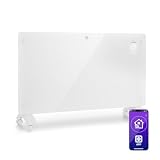 Klarstein Radiador Electrico Bajo Consumo, Estufa Montaje para Pared y de Pie, Protección Sobrecalentamiento y Termostato, Radiadores Bajo Consumo Electricos, Caleffación 2500W sin Emisiones