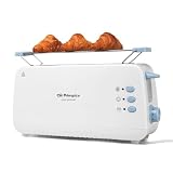 Orbegozo TO 4012 Tostadora de Pan de Ranura Larga 7 Niveles de Tostado | Calienta Panecillos, Función Descongelación y Parada Rápida, Bandeja Recogemigas, Desconexión Automática