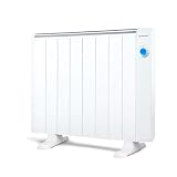 Orbegozo RRW 1500, Emisor térmico bajo consumo, 1500 W, 6 elementos reales, Aluminio, mando a distancia, WIFi, funcionamiento programable, control táctil, 3 modos control, color blanco