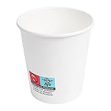 García de Pou 50 unidades - Vasos Bebidas Calientes 1 Pared 180 Ml 260 18 Pe G M2 Ø7,2 5,3X7,8 Cm Blanco Cartoncillo