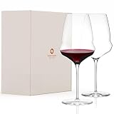 Stölzle Lausitz Cocoon Copas de Vino Tinto Burdeos 745 ml, Set de 2 | Elegantes copas de Burdeos para un óptimo desarrollo del aroma, de cristal, resistentes a golpes y aptas para lavavajillas