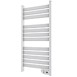 Cecotec Radiador Toallero Eléctrico Bajo Consumo Ready Warm 9000 Twin Towel White. Seca Toallas de 500 W, IP24 2 Modos, Temporizador, Pantalla LED, Diseño Moderno, Kit de instalación