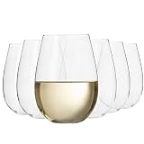 KROSNO Copas de Vino Blanco 6 x 550 ml, Sin tallo, Colección Harmony | Vasos vino tinto, rosado, agua, cócteles, Cristal sin plomo, Apto para lavavajillas, Cristalería elegante, Idea de regalo