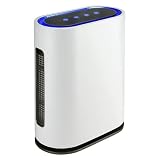 Vida10 - Purificador de Aire y Generador de Ozono CUBE 3.0 PRO 600 mg/h - Filtro HEPA, Carbón Activado, UV e Iones, Mando a Distancia, Sensor de Contaminación, 60W, Certificado CE RoHS
