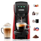 Warriors1 Cafetera Cápsula 5en1 para Dolce Gusto, Nespresso, Lavazza A Modo Mio, Espresso Point y Café Molido, 20bar, 0,8L, Automática y Compacta Máquina Multicapsula, Multibebida para Hogar y Oficina