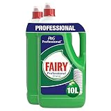 Fairy Professional, Lavavajillas a Mano, Líquido Concentrado, 10 L (2 X 5 L), Original, Disuelve la grasa con facilidad
