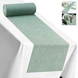 ddckj Camino de Mesa Verde 30 cm x 35 m Rollo de Fieltro Decoración de Mesa para Bautizos, Comuniones, Navidad, Cumpleaños, Bodas y Fiestas, 30g/㎡