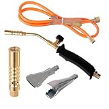 TC TECHNIC – Set de soplete, corto con 3 boquillas y manguera de 1,5 m – Herramientas de fontanería – Ajuste continuo del tamaño de la llama, presión de funcionamiento: 1,5-2,5 bar