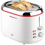 Magefesa Good Morning - Tostador de Pan, 2 Tostadas/Rebanadas, 850W, Bandeja Recogemigas, 7 Posiciones de Tostado, Expulsión Automática, Boca Ancha