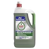 Fairy Professional Detergente Líquido Original Paquete 5 l, Limpia Hasta 50 000 Platos Incluso Con Grasa Incrustada, Para Cocinas Profesionales