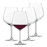 Schott Zwiesel Coupe de Bourgogne Forté (set de 4) | copas acampanadas de color burdeos para vino tinto, copas de cristal Tritan aptas para lavavajillas, fabricadas en Alemania