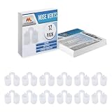 12 Piezas Dilatador Nasal Respiraderos - Blanda Mediano - Antironquidos | Puntas cónicas, abre las fosas nasales, alivia la presión sinusal, lavables, reutilizables, poco visibles