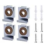 6 soportes para espejos de pared con tacos y tornillos, soporte para espejo con tornillos, sin marco, soporte para espejos pesados, cristal en baños y aseos