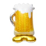 Globo de cerveza XXL de Pie,118 x 78 cm Globos de Cervezas,para cumpleaños | Gigante Globos de Cerveza,Globo de Aluminio de Cervezas,Gigantes de Aluminios,para cumpleaños,fiesta temática de cerveze