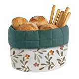 Cesta de Pan de Algodón Moorg para Mesa - Cestas con Varios Diseños, Recipiente para Pan de Mesa 19 x 19 cm