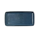 Bidasoa Fuente Rectangular Cerámica Ikonic de Gres 28 x 14cm | Azul, Gres, forma rectangular, acabado brillo, 28 x 14cm