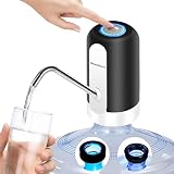 EASYSPEED Dispensador de Agua Fría Automático, 1200 mAh Eléctrico USB Bomba Grifo de Agua, Eléctrica Portátil con 2 Adaptadores para Botellas y Garrafas de 3,5,8,10,13,15,18 litros,Negro