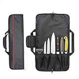 xtemtoamz Funda Cuchillos Cocina, Bolsa para Cuchillos, Bolsa Portátil para Cuchillos de Cocina, Bolsas para Cuchillos y Cucharas, Cuchillos de Cocina para Acampada y Senderismo, Negro