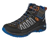 Brütting Botas de senderismo unisex Mount Meloni, Negro, naranja, azul., 45 EU