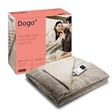 DAGA Manta térmica eléctrica de Sofá Relax Suave XL, Tecnología Intellisense, Tejido Ultrasuave, Multi-Temporizador, 6 Niveles de Temperatura, 140x180 cm