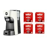 Lavazza, A Modo Mio Tiny Eco - Cafetera de 64 Cápsulas Blanca Cafetera Espresso de Plástico Reciclado 1450W 220-240V 50/60Hz 0.6L