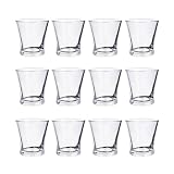 Quid Set de 12 vasos bajos Lucia de vidrio 10 cl | Transparente, Vidrio, formato bajo, acabado brillo, 12 piezas