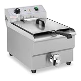 Royal Catering Freidora Eléctrica Para Hostelería 16 Litros 230 V RCEF 16EB | (3.500 Watt, Grifo De Vaciado, Temperatura: 50-190 °C)