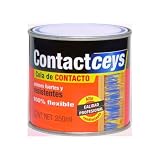 Ceys Contactceys Cola de Contacto Profesional Uniones Resistentes 250 ml | Cola de contacto de neopreno de uso universal para cuero, goma, madera y fórmica; uniones resistentes y 100% flexibles
