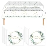 decoración comunión niño 2 Piezas Mantel Mesa Dulce 130x275cm Blanco Dorado con servilletas para Mesa Rectangular 2-2,4m Fiestas religiosas