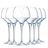 Chef & Sommelier Copas de Vino Open Up 55 cl Juego de 6 | Cristalín Krysta ultra resistente, copas de cristal con pie, apto para lavavajillas, ideal restaurante y celebraciones
