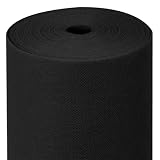 MAXI PRODUCTS - Rollo de Mantel TNT Precortado a 1,20 m - 1,2 x 48 m - Negro - Tejido no Tejido Spunbond (TNT) - Desechable con Efecto Tela - Resistente a Líquidos - Catering - IMPERMEABLE