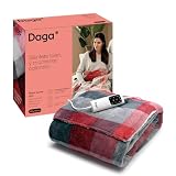 DAGA Manta térmica eléctrica de Sofá Relax Suave Plus, Tecnología Intellisense, Tejido Ultrasuave y Grandes Bolsillos, Multi-Temporizador, 6 Niveles de Temperatura, 150x110 cm