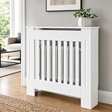 HOMCOM Cubre Radiadores Cubierta de Radiador78x19x81 cm Blanco