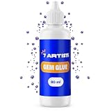 Pegamento Strass Textil Transparente 80 ml – Fuerte Rhinestone Glue para Tela | Schmuckstein Kleber | Pegamento para Gemas, Perlas, Bisuteria, Brillantes en Ropa, Zapatos y Manualidades